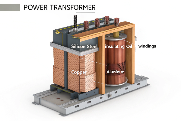 Power transformer main components