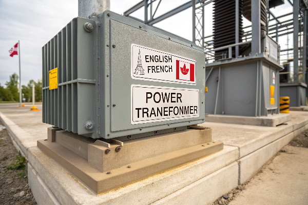 Canadian bilingual transformer labels