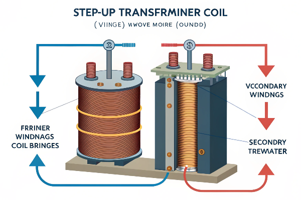 step up transformer diagram