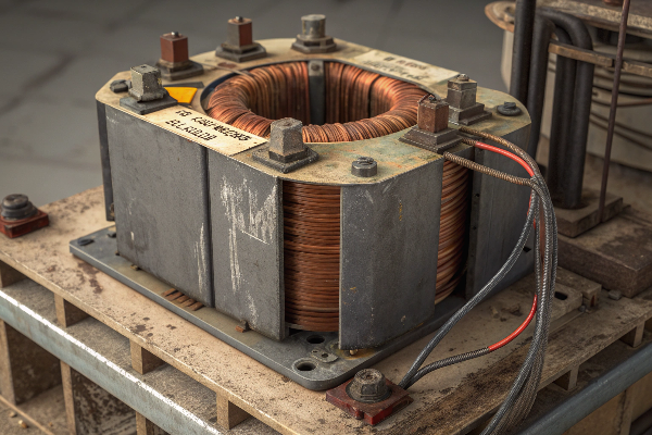 Inter-turn short circuit damage in transformer transformer winding damage