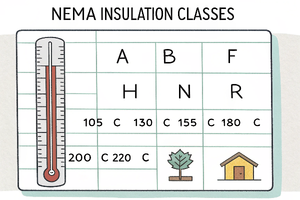 NEMA insulation class temperature ratings