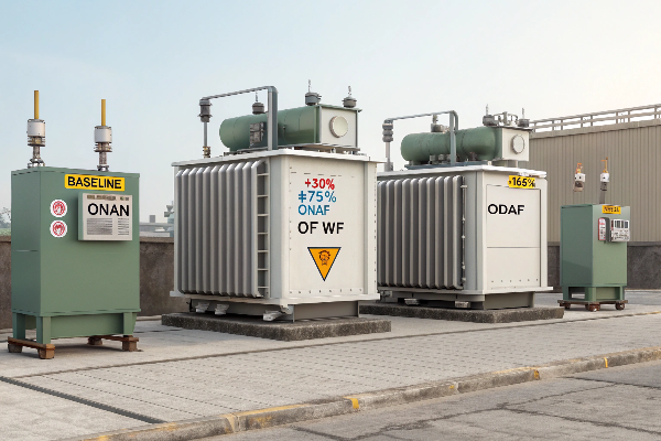 [transformer capacity ratings](https://www.mdpi.com/1996-1073/17/3/606) by cooling type