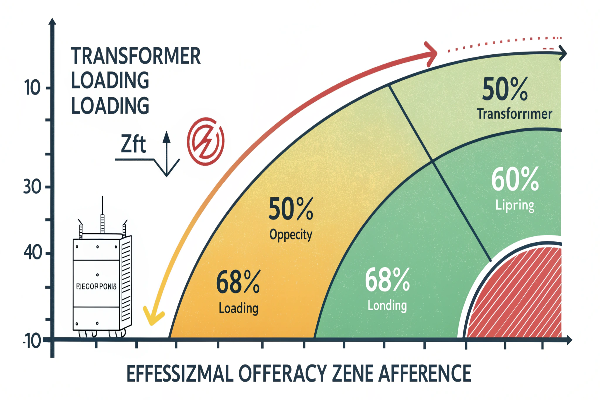 transformer loading graph showing efficiency curve