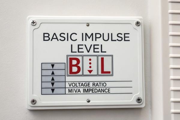 Transformer nameplate showing ratings