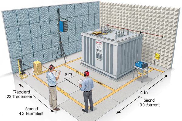 Standard transformer noise testing setup transformer noise testing